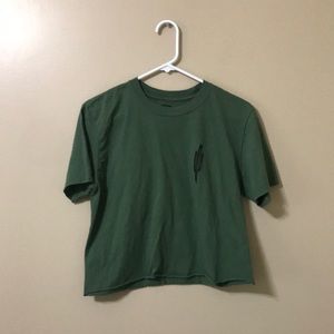 Call Your Mother Green Cacti Graphic Crop T-Shirt